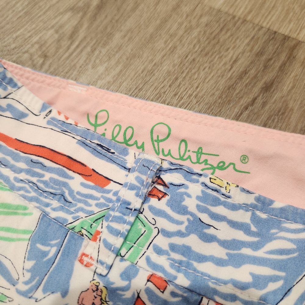 Lilly Pulitzer Callahan Shorts in 'Get Nauti Regatta' sz 6 - Picture 3 of 7